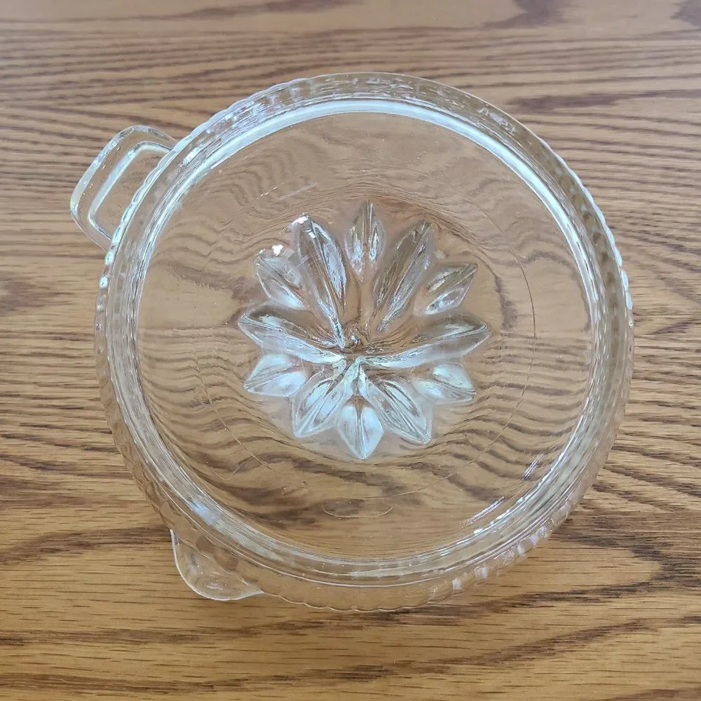 Vintage Federal Clear Depression Glass Orange Lemon Citrus Juicer Reamer Ribbed